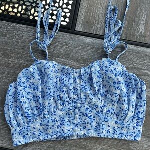 Blue Floral Tank🤍